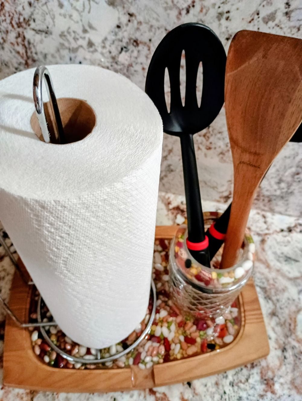 Bean paper towel, utensil tray